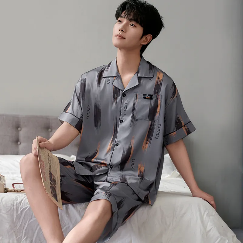 Qiao Ni Tong Pajama Set Men's Image Color-2