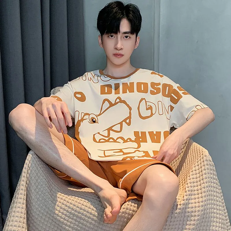 Qiao Ni Tong Pajama Set Men's Little Dinosaur-4