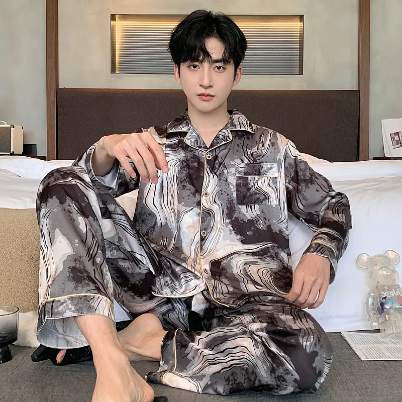 Qiao Ni Tong Pajama Set Men's Image Color-1