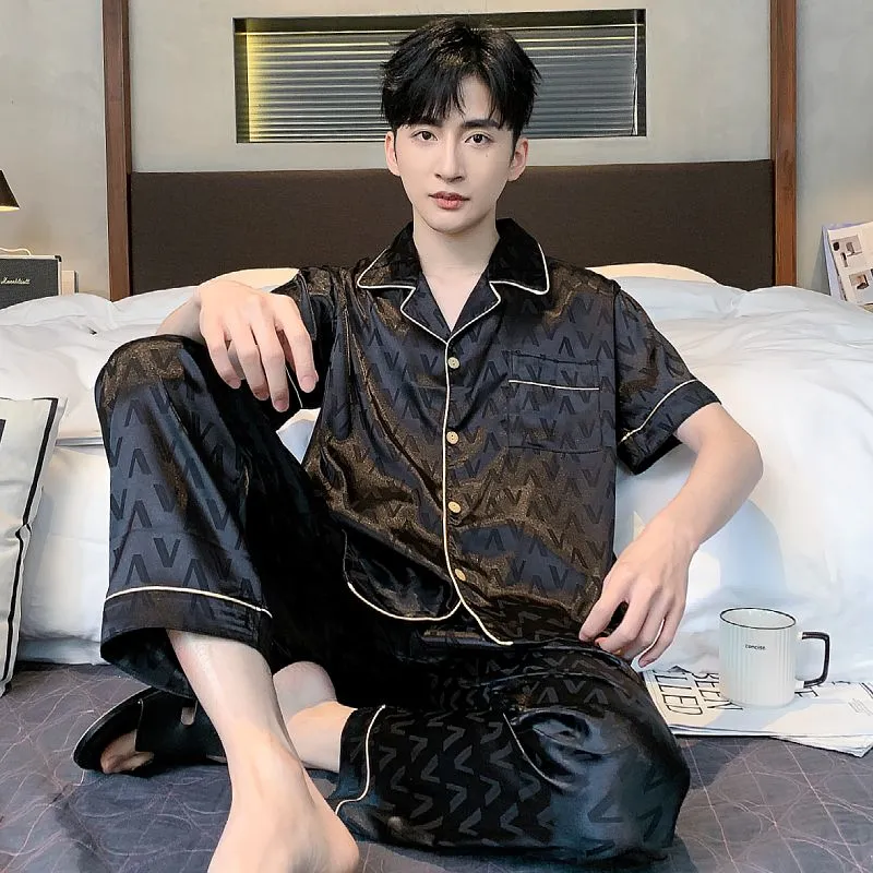 Qiao Ni Tong Pajama Set Men's Premium Black-1