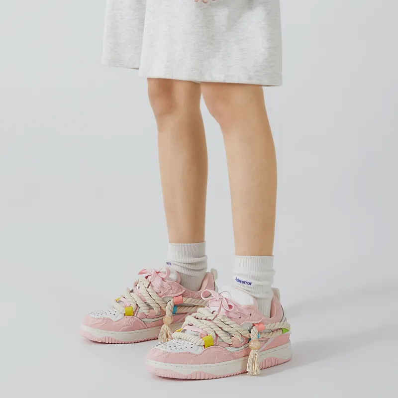 SENGUOGUO Skateboard Shoes For Summer Unisex Pink-10