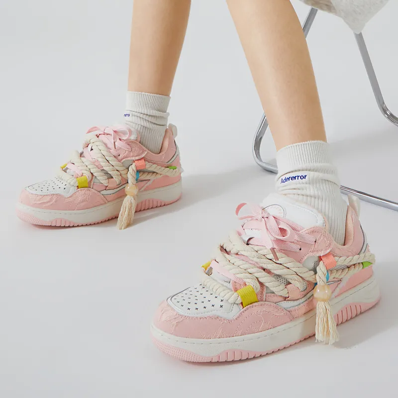 SENGUOGUO Skateboard Shoes For Summer Unisex Pink-8