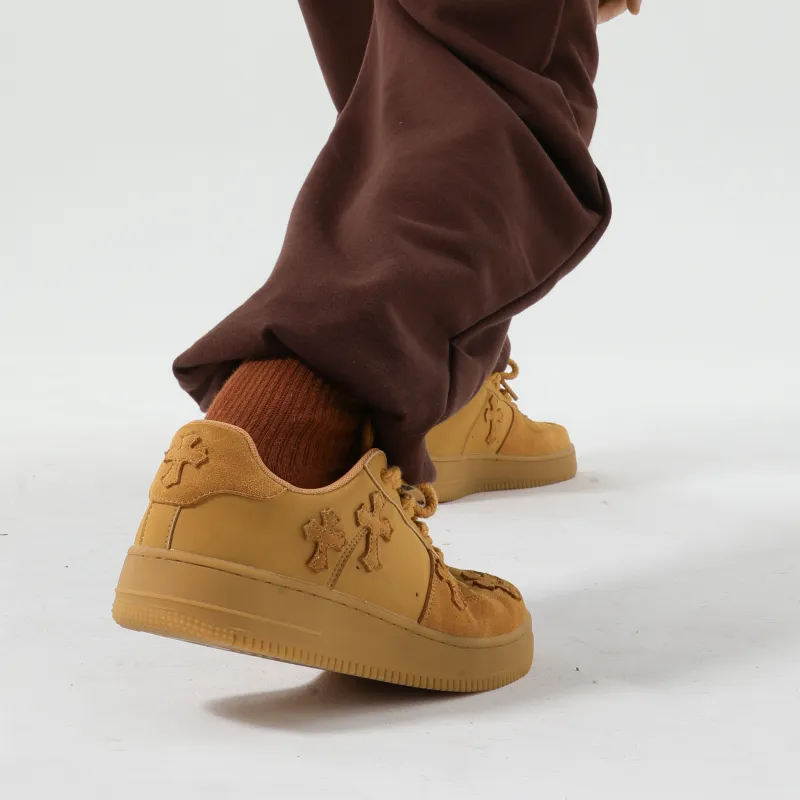 SENGUOGUO Low Top Skateboard Shoes Unisex Caramel-7
