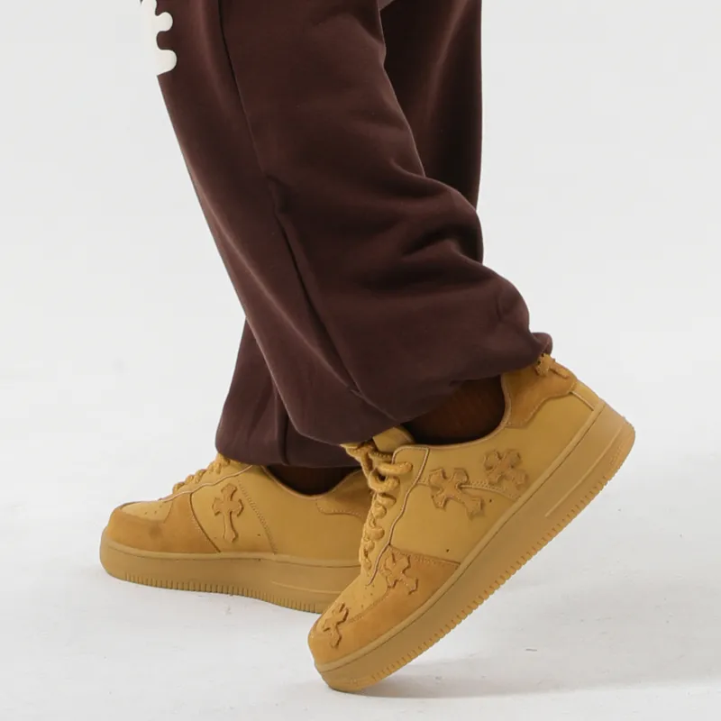 SENGUOGUO Low Top Skateboard Shoes Unisex Caramel-8