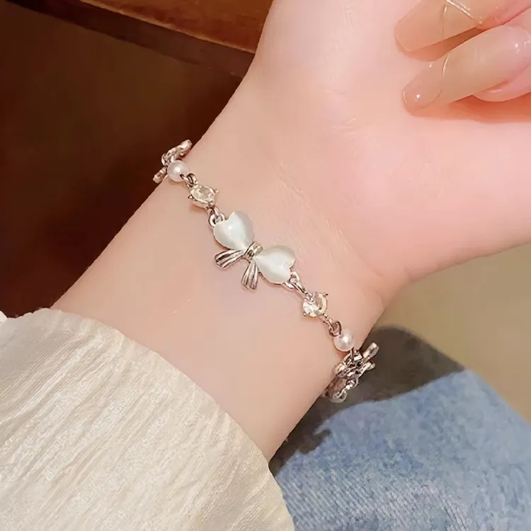 Yagu Glass Cat Eye Bracelets Women's-1