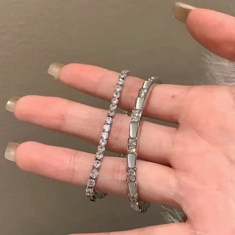 Yagu Glass Cat Eye Bangles Women's-8