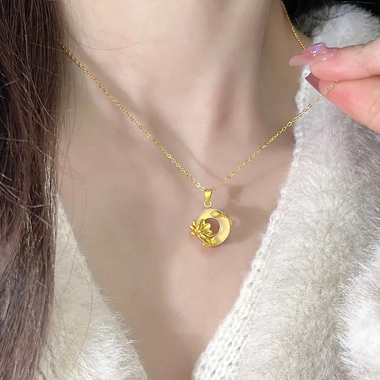 Yagu Chalcedony Necklaces Women's-3