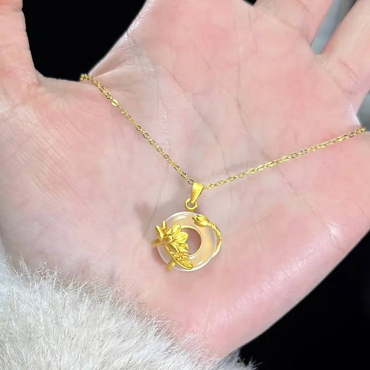 Yagu Chalcedony Necklaces Women's-5