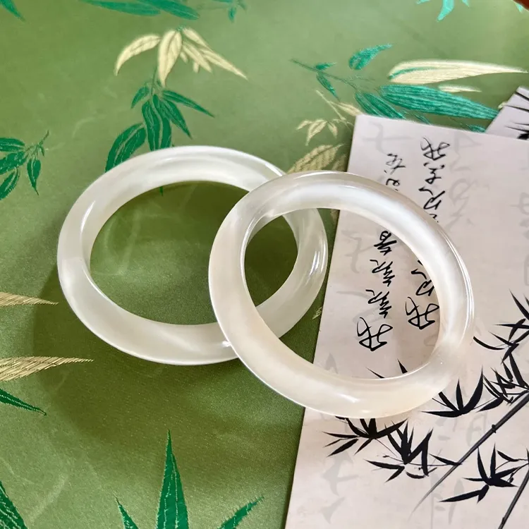 Yagu Glass Cat Eye Jade Bangles Women's-6