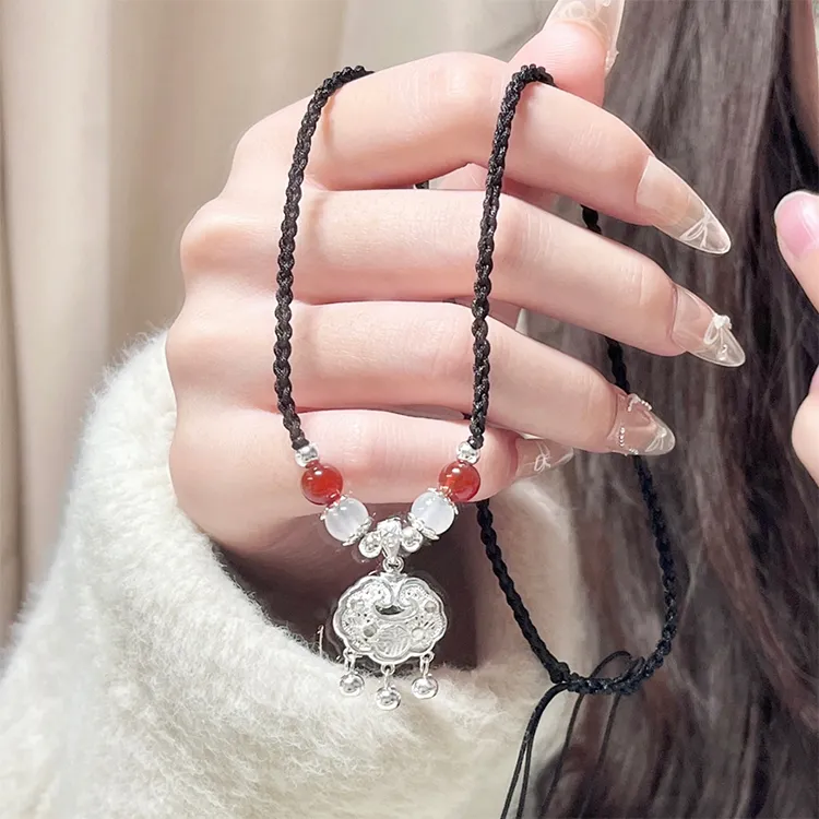 Yagu Natural Agate Necklaces Women's-2