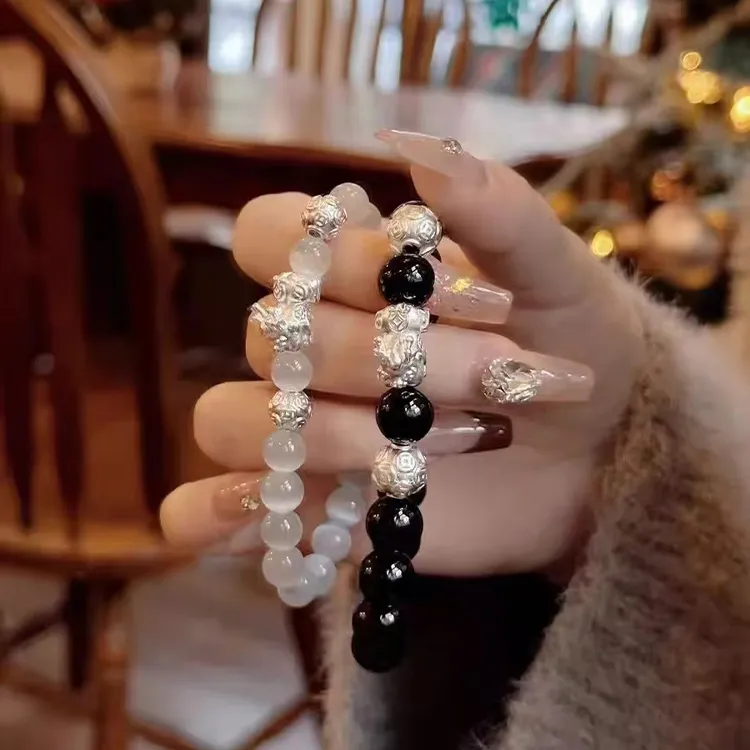 Yagu Glass Cat Eye Bracelets Unisex-6