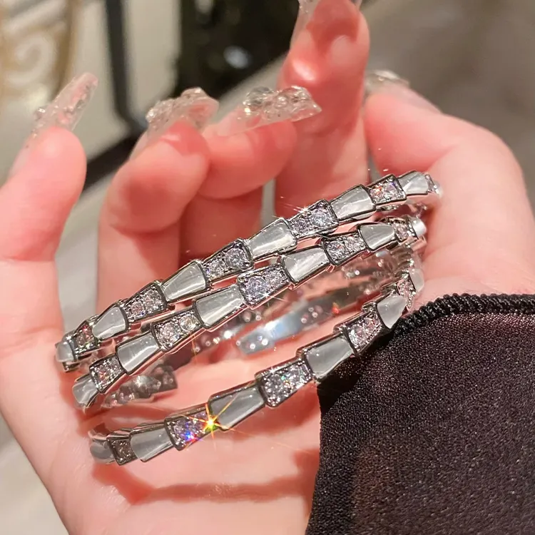 Yagu Glass Cat Eye Bangles Women's-4
