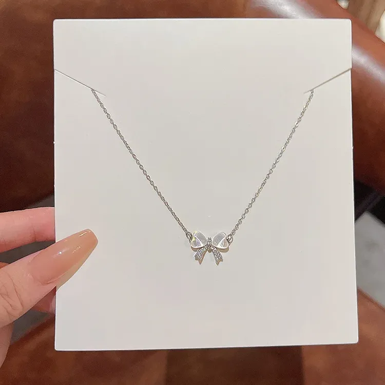 Yagu Glass Cat Eye Necklaces Women's-4