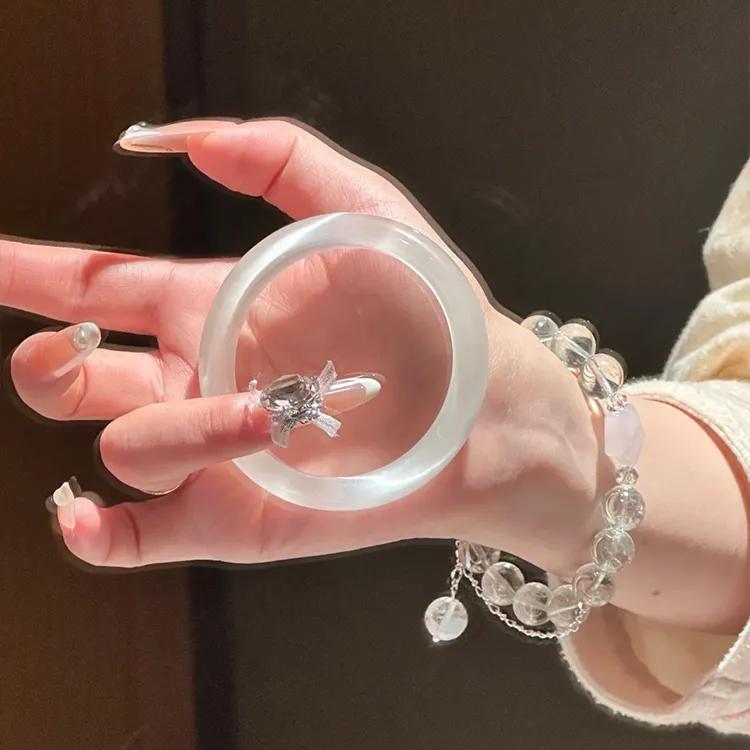 Yagu Glass Cat Eye Bangles Women's-3