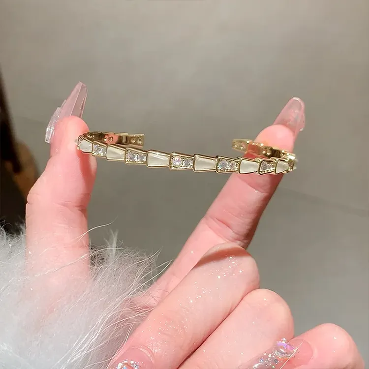 Yagu Glass Cat Eye Bangles Women's-10