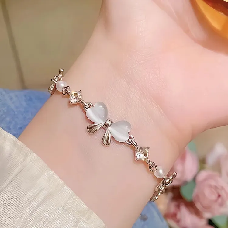 Yagu Glass Cat Eye Bracelets Women's-2