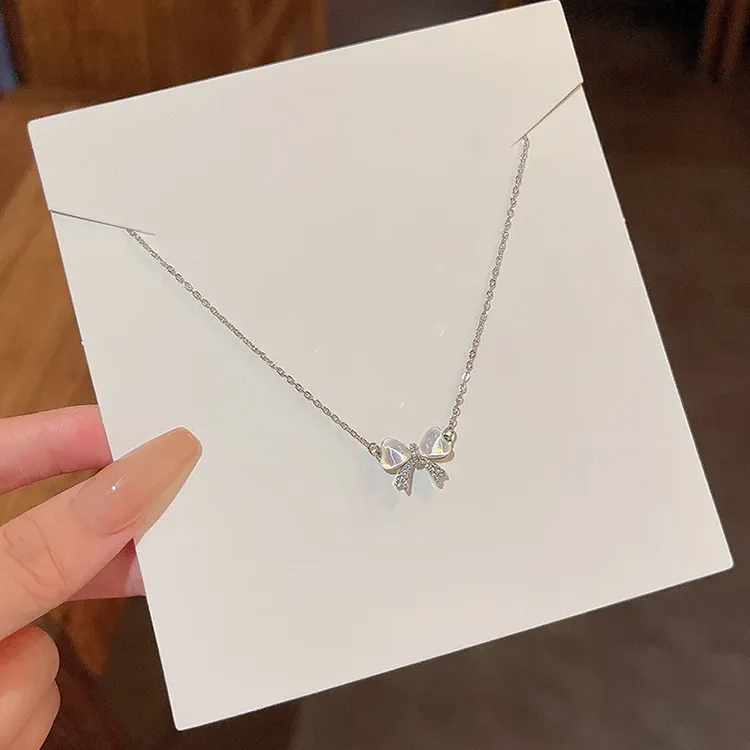 Yagu Glass Cat Eye Necklaces Women's-5