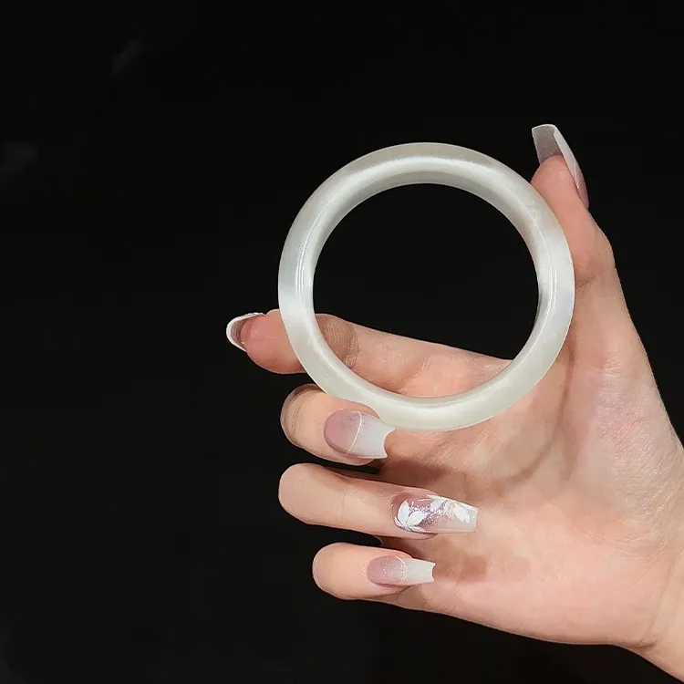 Yagu Glass Cat Eye Jade Bangles Women's-4