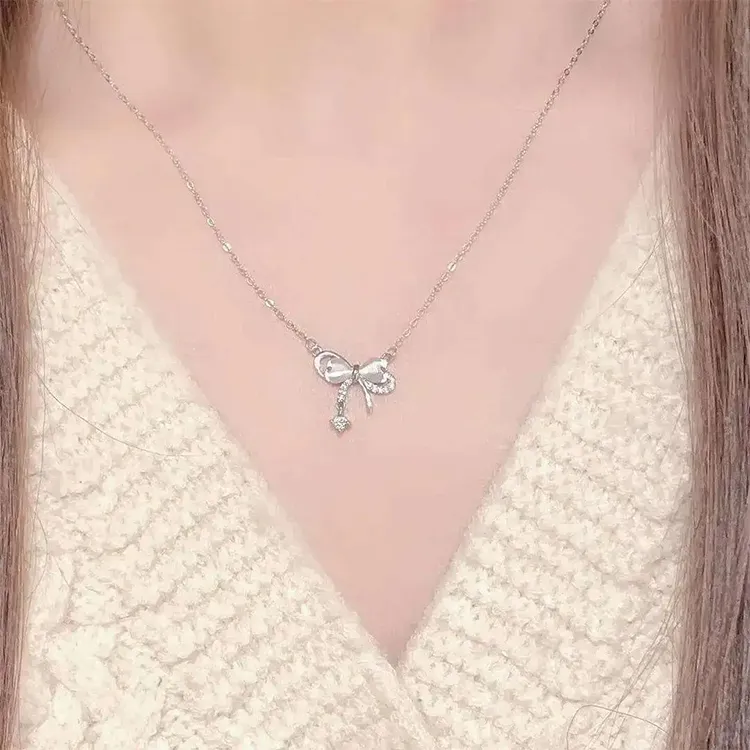 Yagu Glass Cat Eye Necklaces Women's-1