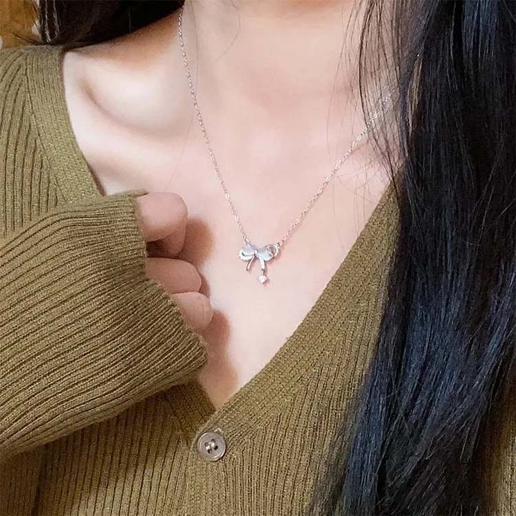Yagu Glass Cat Eye Necklaces Women's-1
