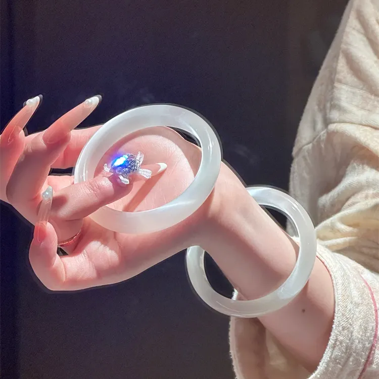 Yagu Glass Cat Eye Bangles Women's-2