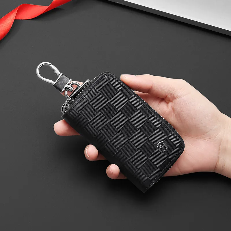 MashaLanti Top Grain Cow Leather Key Pocket Bag Regular Men's Black-7