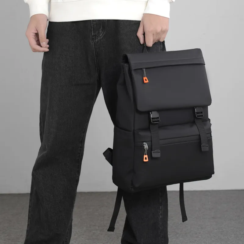 MashaLanti Nylon Fabric 15.4 Inch Computer Backpack For Middle And High School Extra Large Men's Black-8
