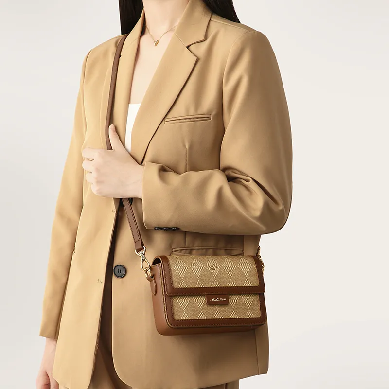 MashaLanti Pvc Shoulder Bag Regular Women's Dark Brown & Apricot/Brown/Coffee-20