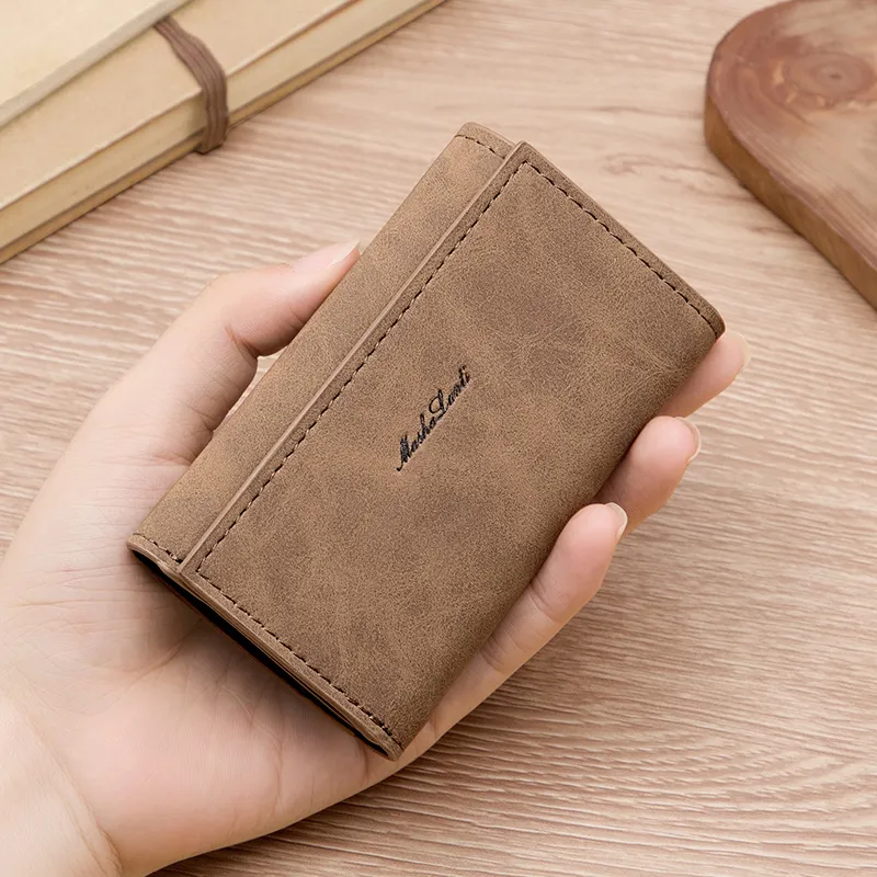 MashaLanti Leather Wallet Card Holder Key Pouch Men's Multicolor-11