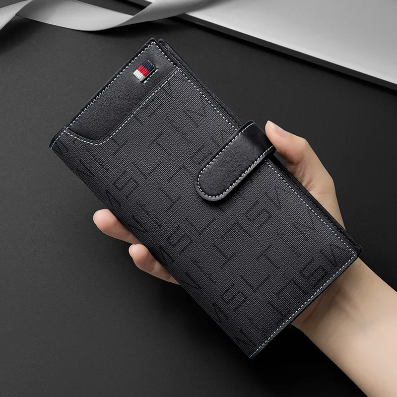 MashaLanti Synthetic Leather Business Document Bag Card Holder Wallet Regular Men's Dark Gray-6