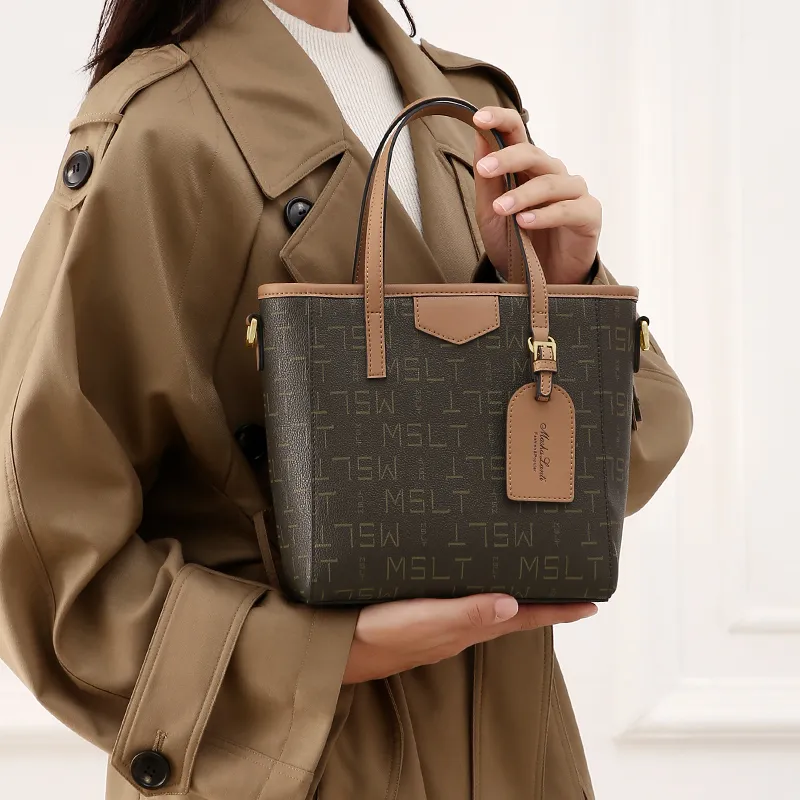MashaLanti PVC And Synthetic Leather Commute One Shoulder Handbag Regular Women's Coffee With Tea-4