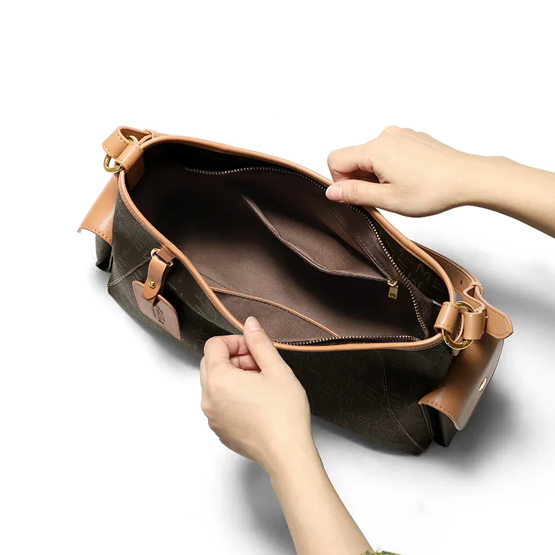 MashaLanti PVC And Synthetic Leather Shoulder Bag Crossbody Bag Shoulder Bag Women's Coffee With Tea-3