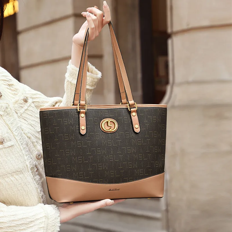 MashaLanti PVC And Synthetic Leather Handbag Shoulder Bag Regular Women's Coffee With Tea-4