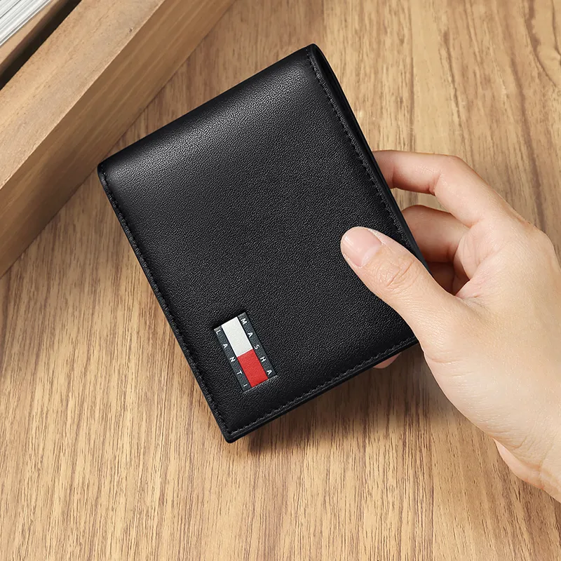 MashaLanti Cow Leather Wallet Men's Black-2
