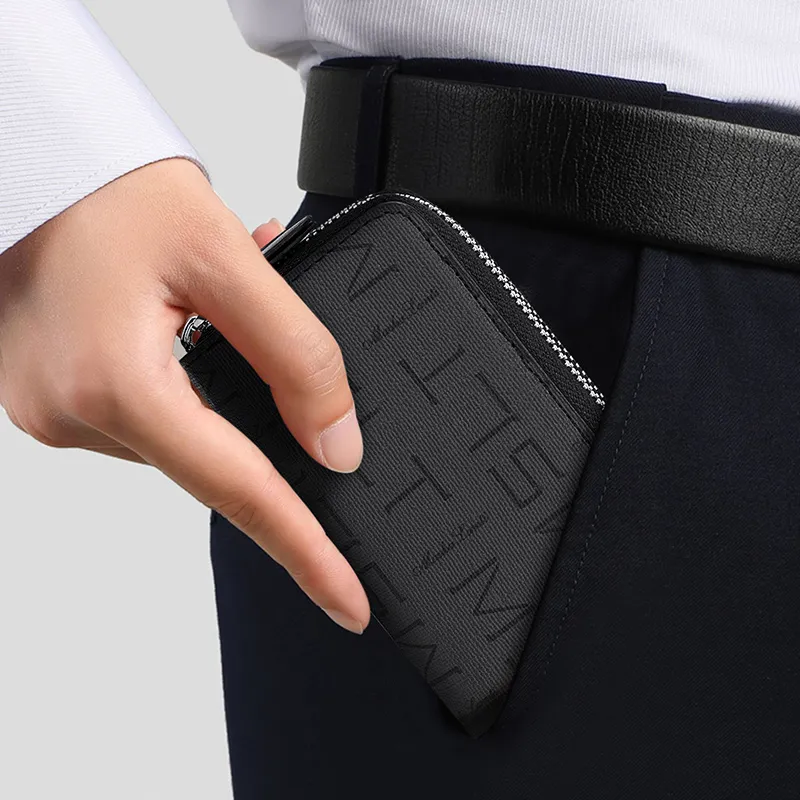 MashaLanti PVC Key Pouch Regular Men's Gray/Gray Blue-6