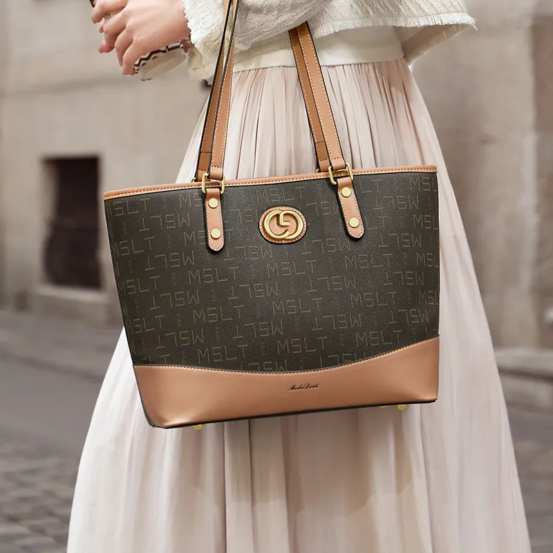 MashaLanti PVC And Synthetic Leather Handbag Shoulder Bag Regular Women's Coffee With Tea-3