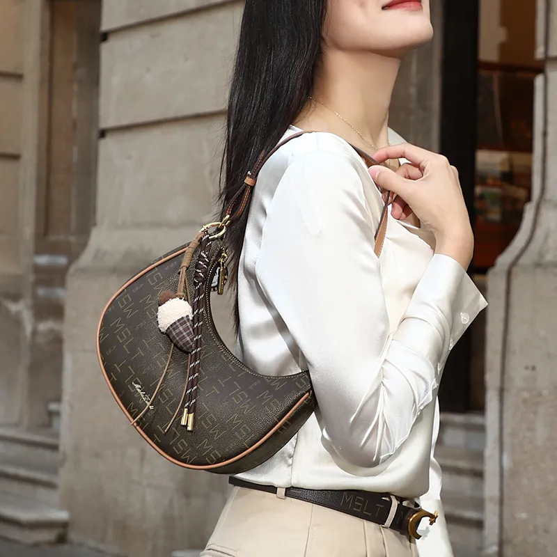 MashaLanti PVC Shoulder Bag Women's Coffee With Tea-3
