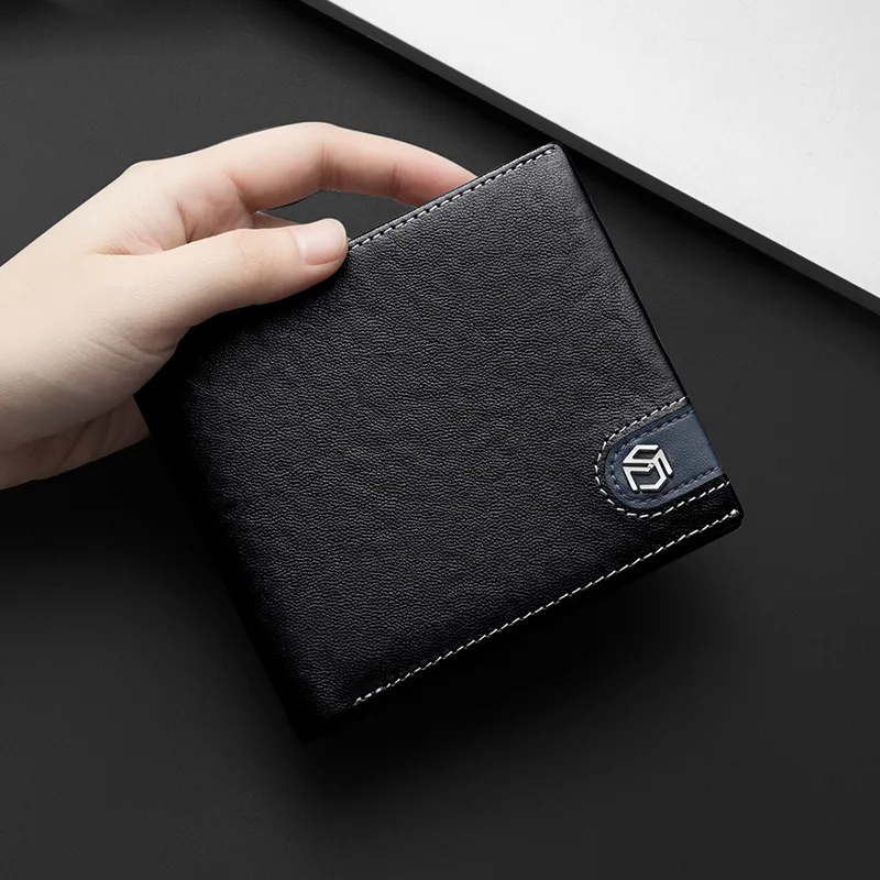MashaLanti Top Grain Cow Leather Wallet Regular Men's Black-6