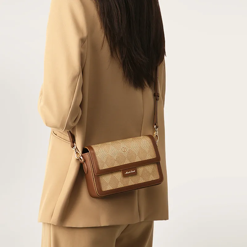 MashaLanti Pvc Shoulder Bag Regular Women's Dark Brown & Apricot/Brown/Coffee-19