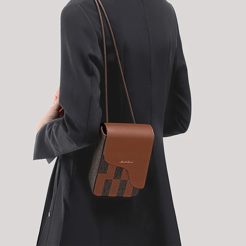 MashaLanti PVC Crossbody Bag Shoulder Bag Cell Phone Pouch Mini Women's Blue & Black/Coffee & Brown-8