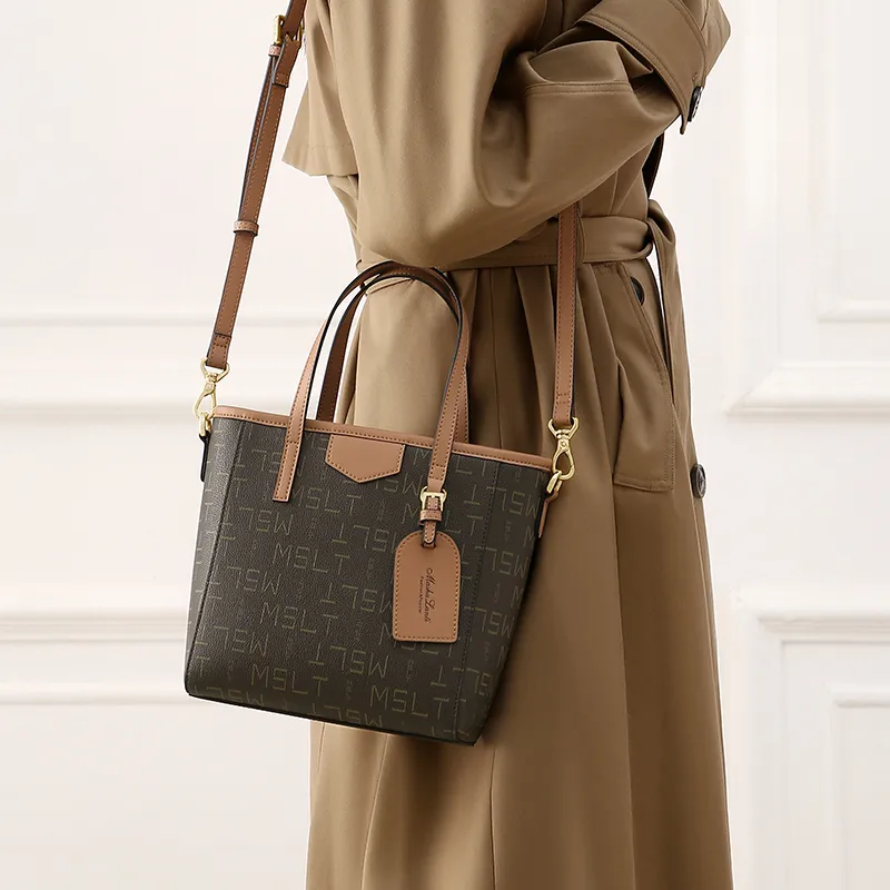 MashaLanti PVC And Synthetic Leather Commute One Shoulder Handbag Regular Women's Coffee With Tea-5