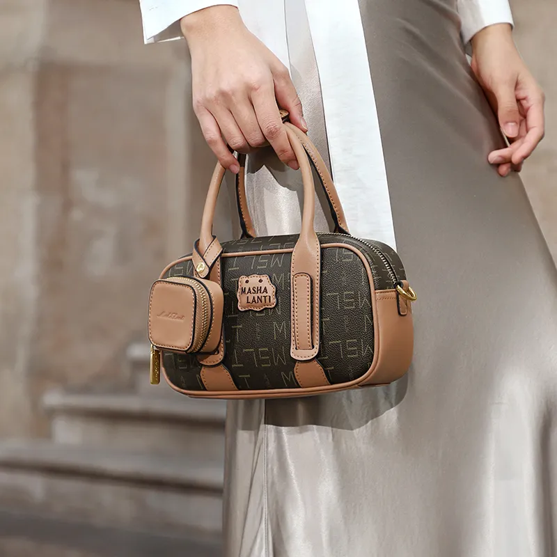 MashaLanti PVC Handbag Women's Coffee With Tea-5
