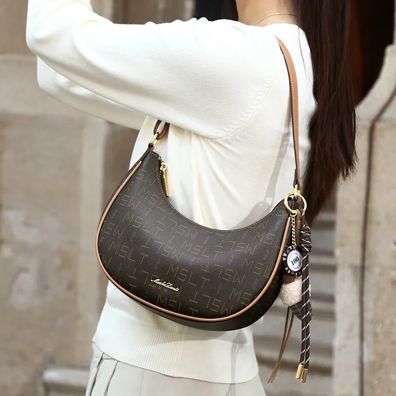 MashaLanti PVC Shoulder Bag Women's Coffee With Tea-4