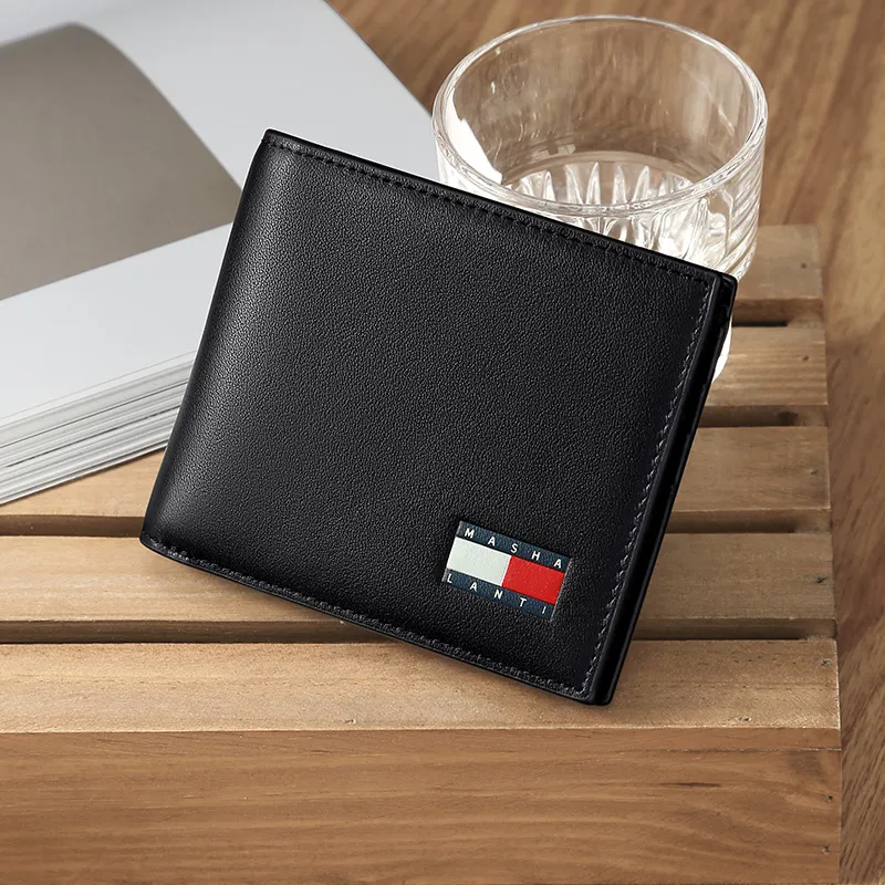 MashaLanti Cow Leather Wallet Men's Black-5