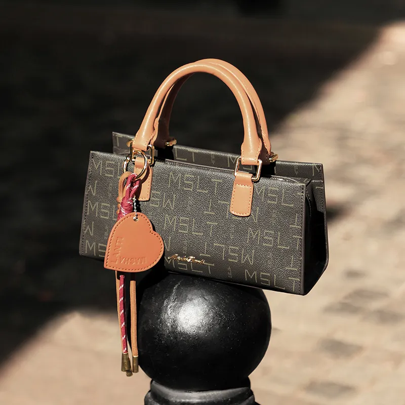 MashaLanti PVC With Synthetic Leather Crossbody One Shoulder Handbag Women's Coffee & Tea Brown-6