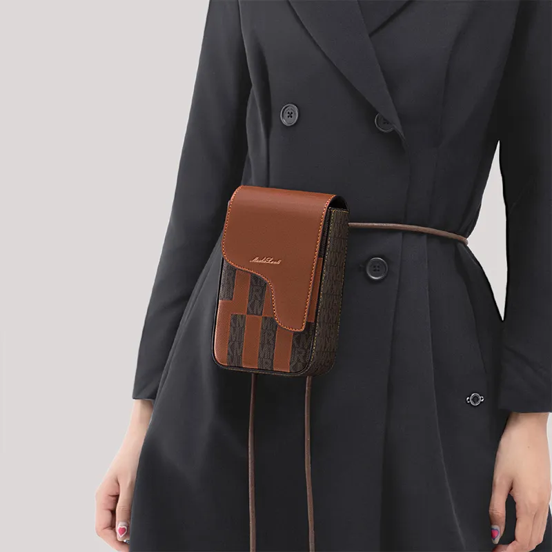 MashaLanti PVC Crossbody Bag Shoulder Bag Cell Phone Pouch Mini Women's Blue & Black/Coffee & Brown-6