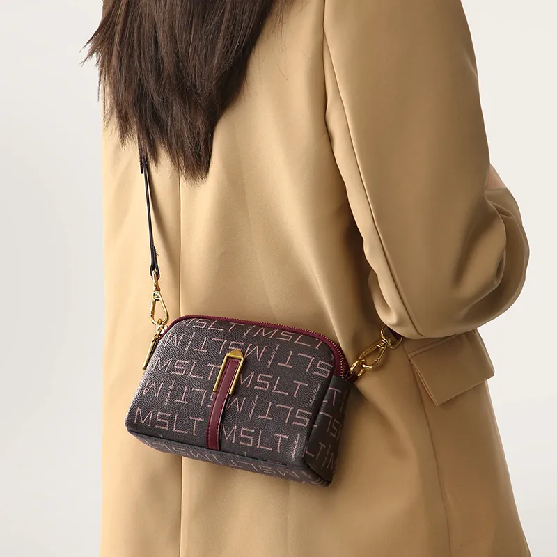 MashaLanti PVC Synthetic Leather Shoulder Bag, Crossbody Bag Regular Women's Burgundy-8