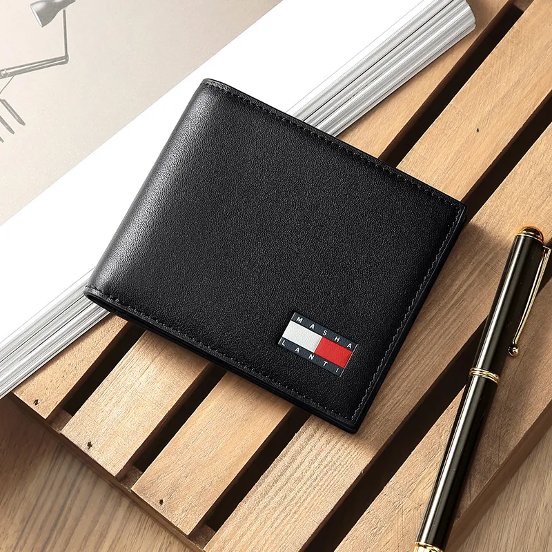 MashaLanti Cow Leather Wallet Men's Black-4