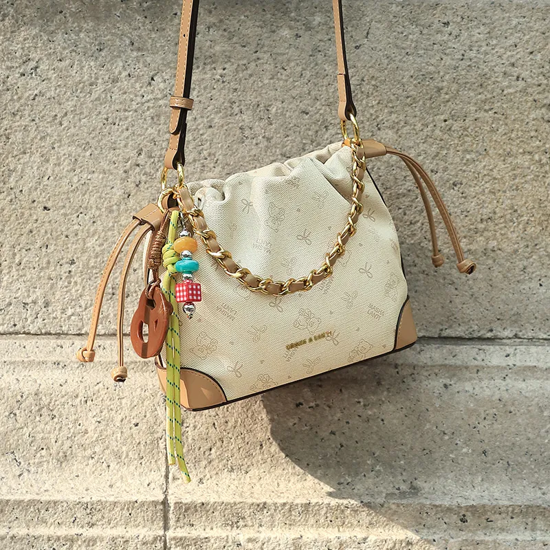 MashaLanti PVC With Synthetic Leather Shoulder Bag Women's Wuzhi Green/Apricot-9