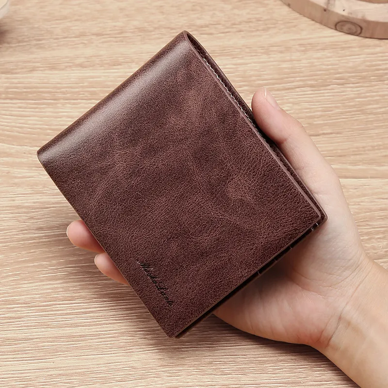 MashaLanti Synthetic Leather Coin Purses Wallets Men's Smoke Gray-13